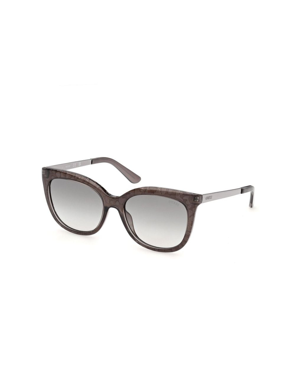 Guess Black Gu00354 57P Sunglasses Injected Cat Eye Normal