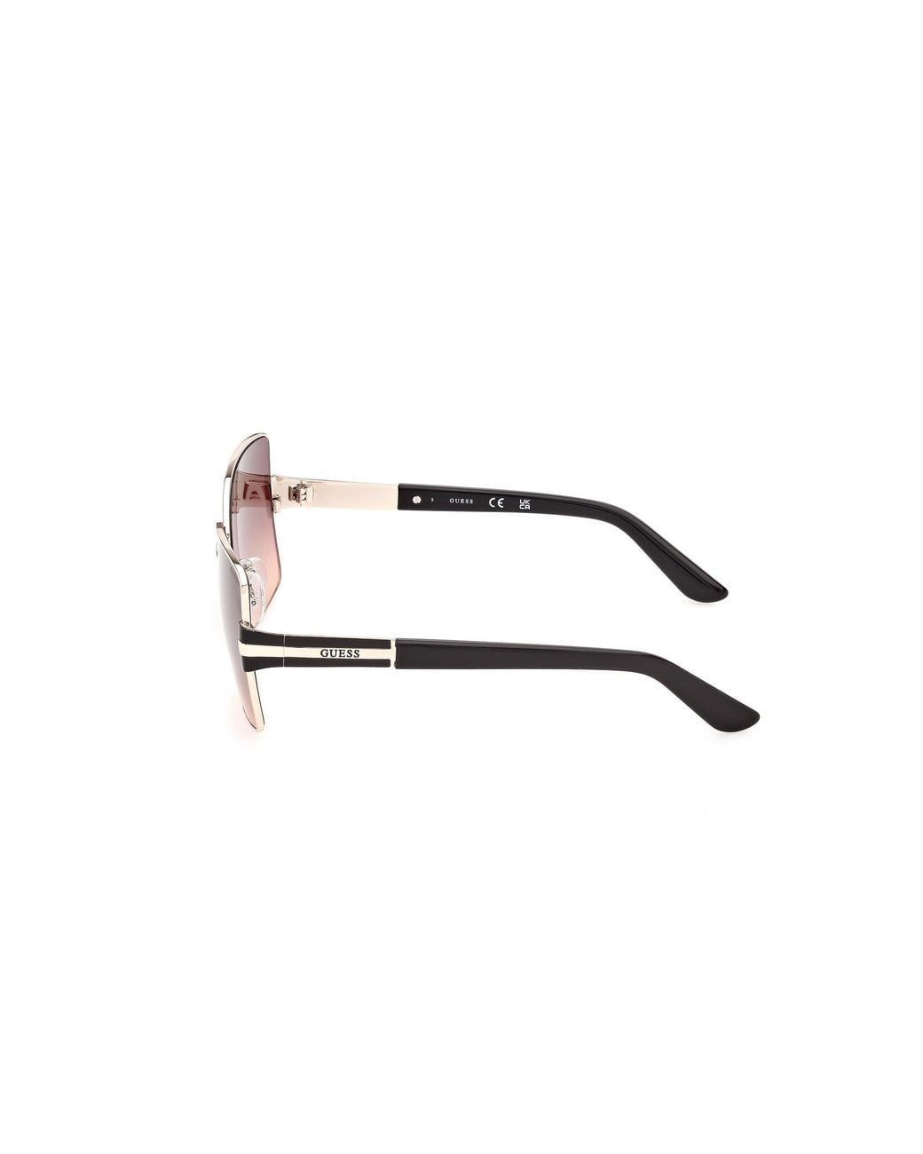 Guess Black Gu00357 32T Sunglasses Metal Bordeaux Butterfly Normal