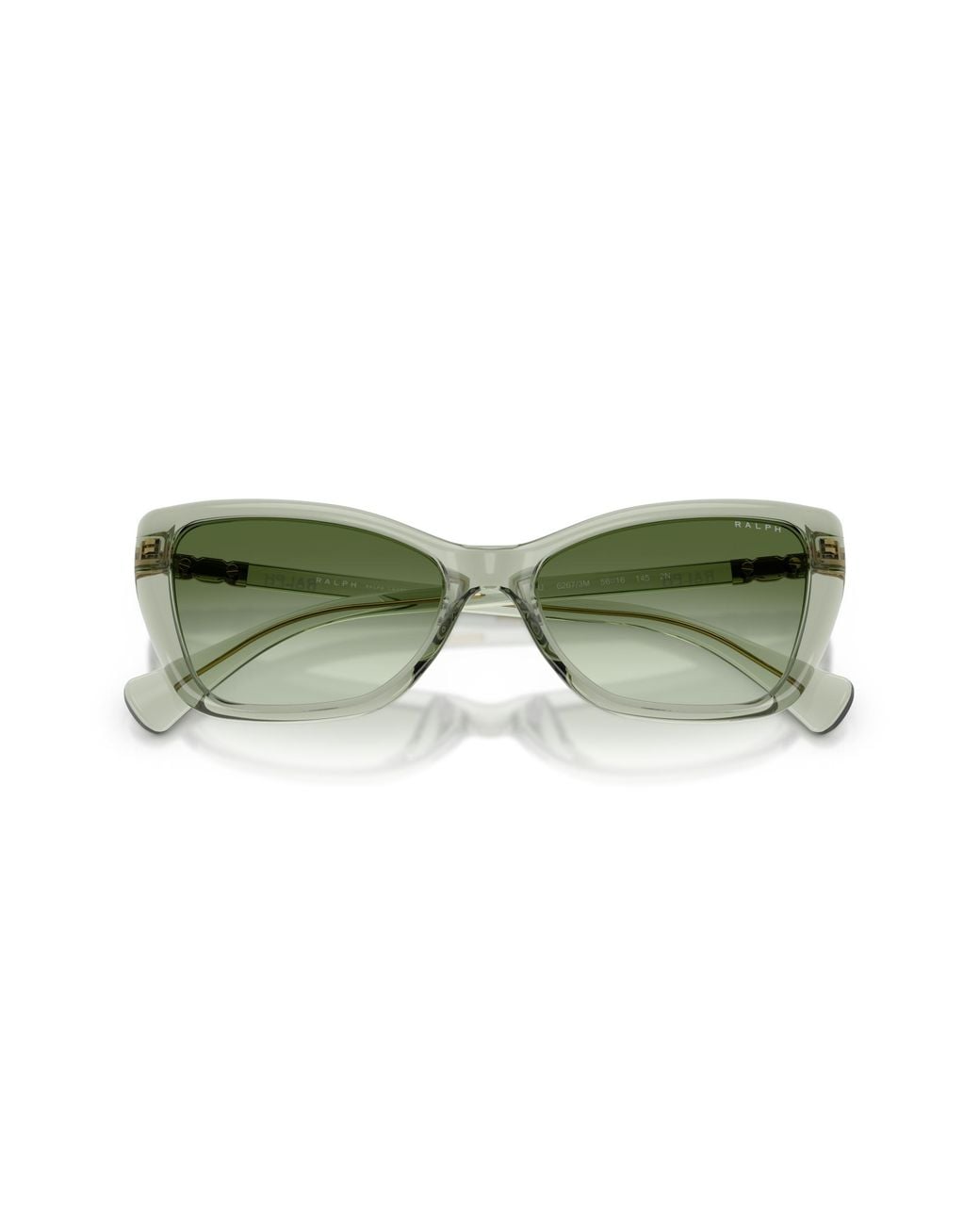 Ralph Lauren Green Ra5332U 62673M Sunglasses Injected Cat Eye Normal Shaded