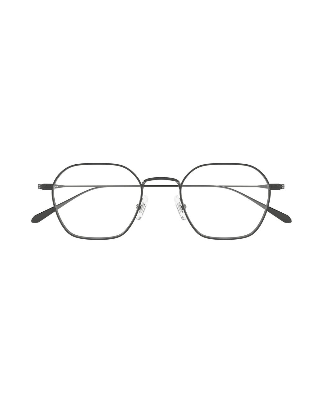 Montblanc Black Mb0472O 003 Optical Frames Metal Transparent Geometric for men