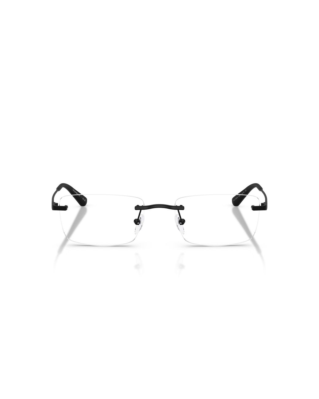 Emporio Armani Black Ea1195Td 3001 Optical Frames Titanium Transparent Squared Normal for men