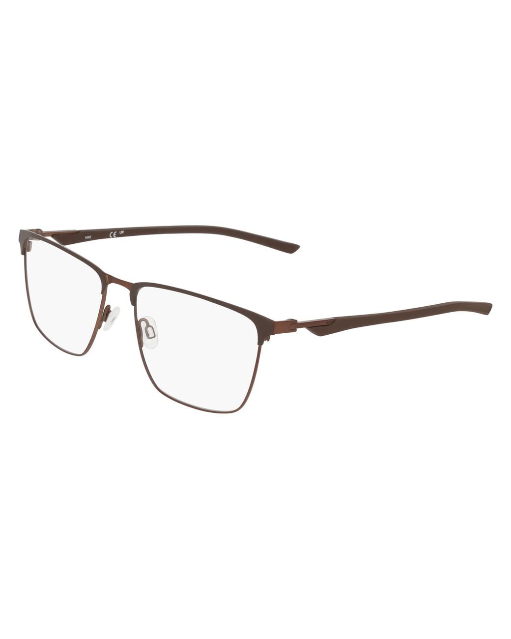 Nike Black 4321 201 Optical Frames Metal Squared Normal for men
