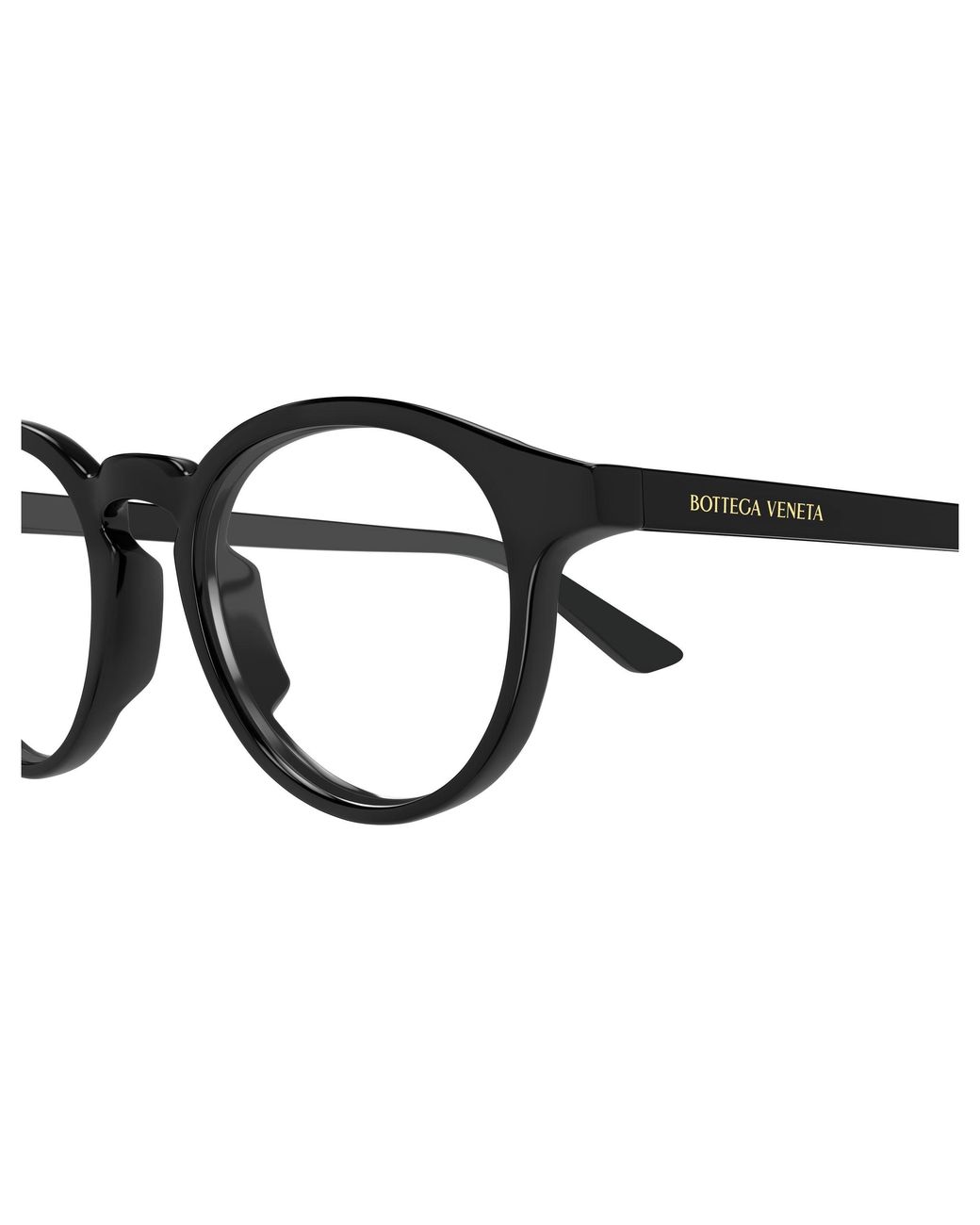 Bottega Veneta Black Bv1420O 002 Optical Frames Acetate Transparent Round for men