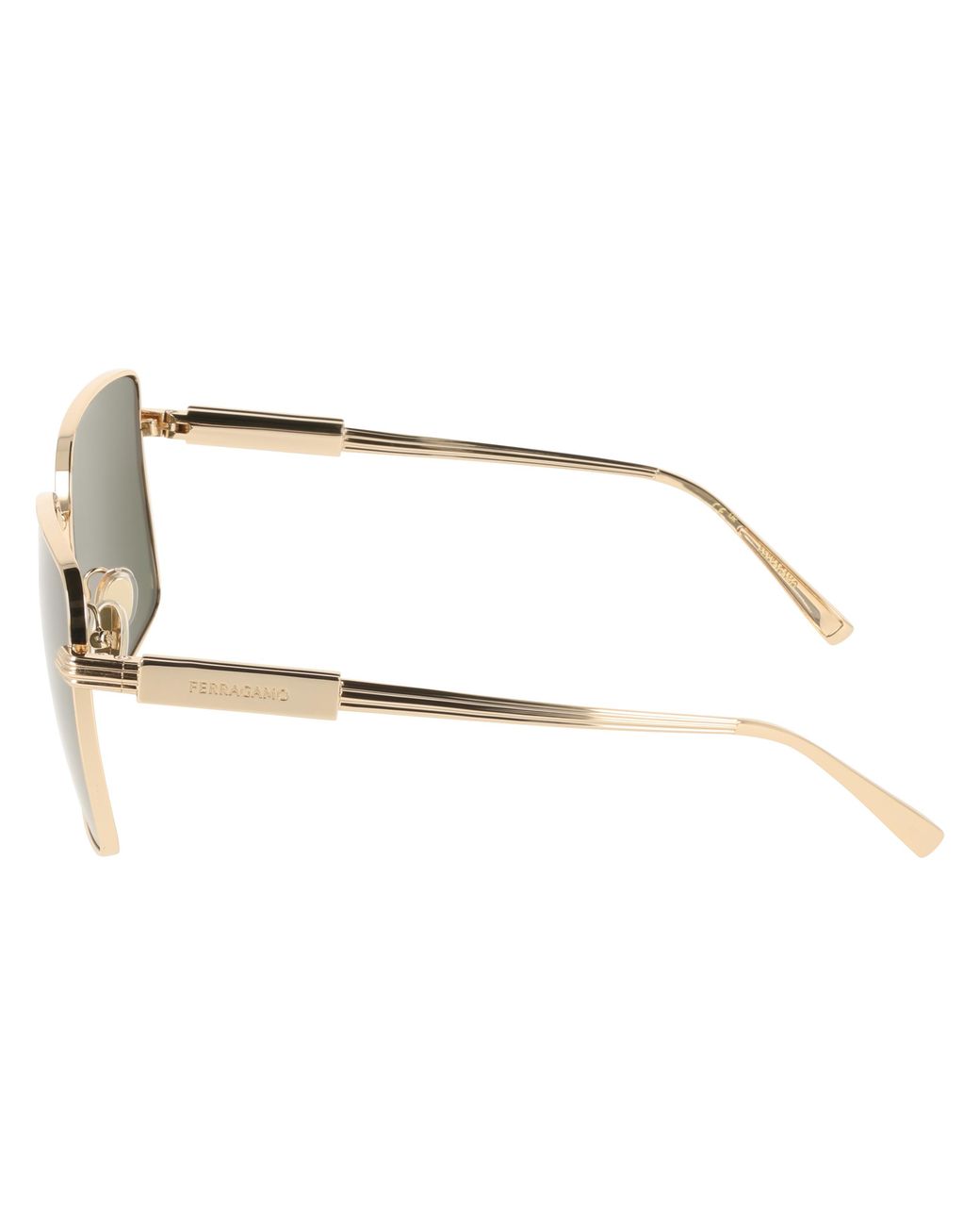 Ferragamo Black Sf330S 752 Sunglasses Metal Squared Normal