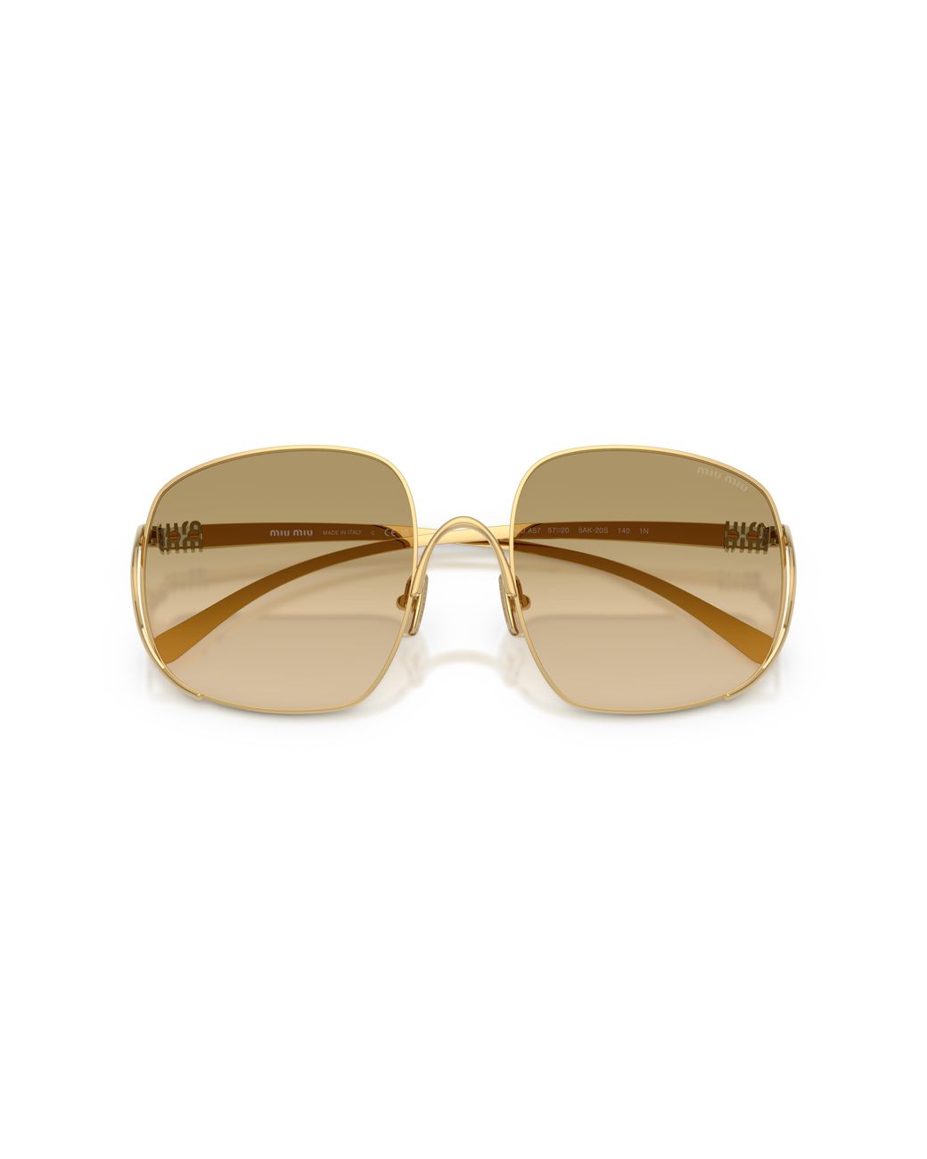 Miu Miu Black Mu A57S 5Ak20S Sunglasses Metal Squared Normal Shaded