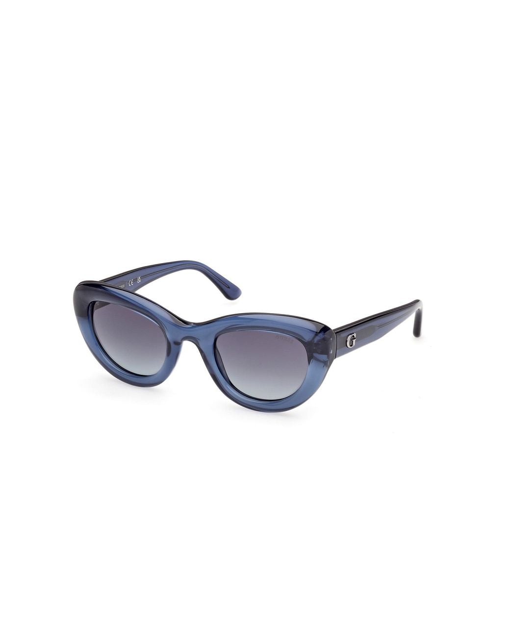 Guess Blue Gu00352 90W Sunglasses Injected Cat Eye Normal