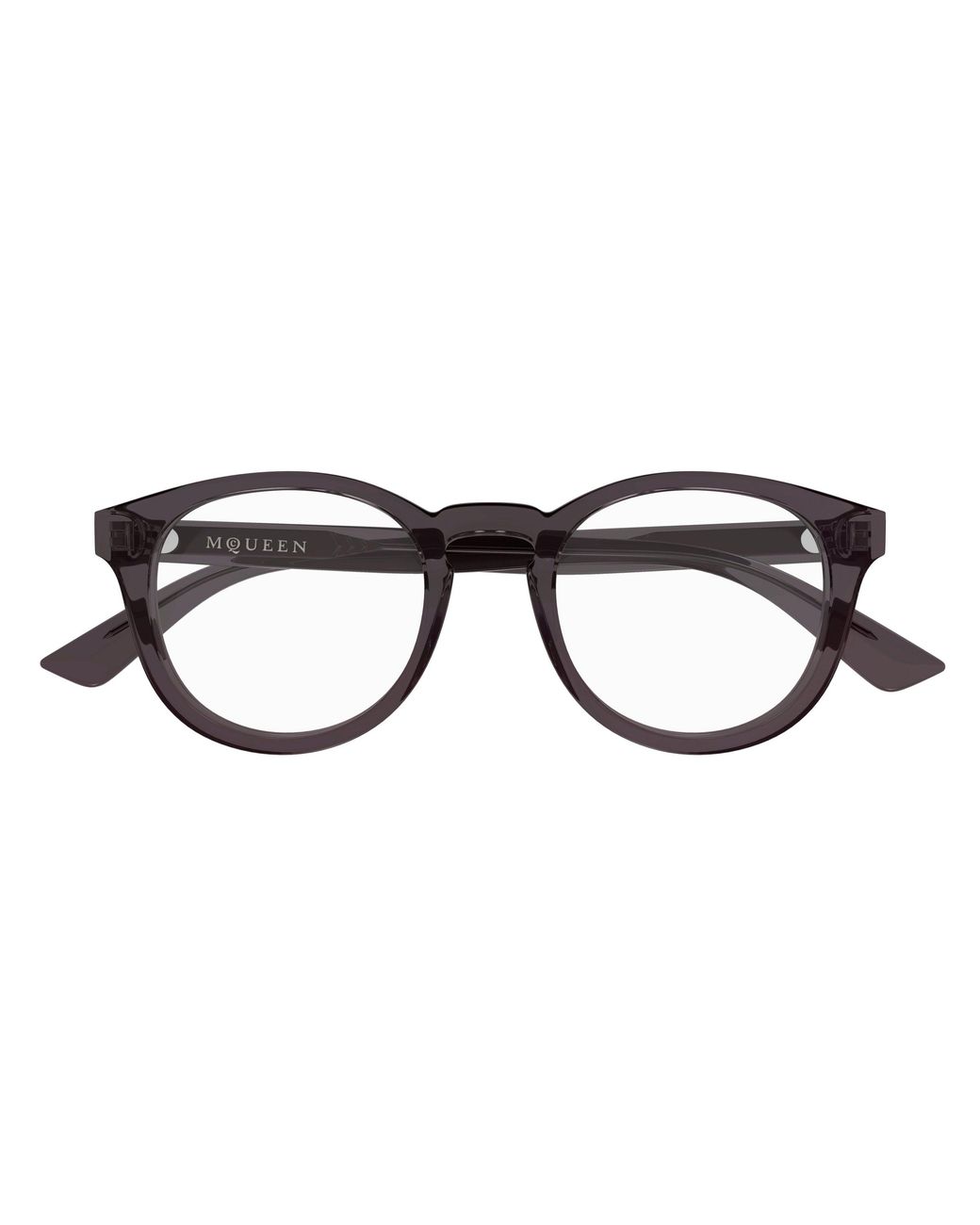 McQueen Black Am0514O 003 Optical Frames Acetate Transparent Round