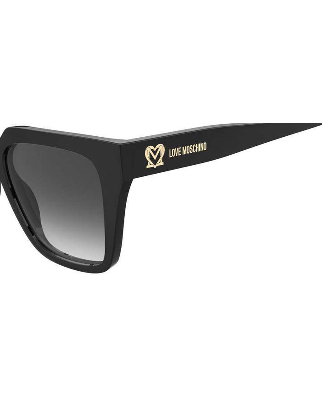 Moschino Black Mol065/S 807/9O Sunglasses Plastic Squared Normal Shaded