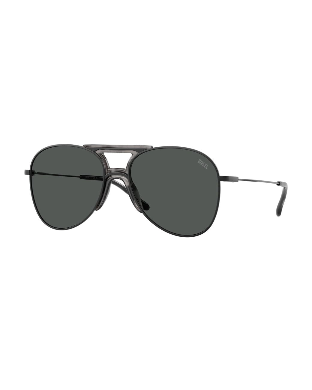 DIESEL Black Dl1022T 104887 Sunglasses Titanium Pilot Normal