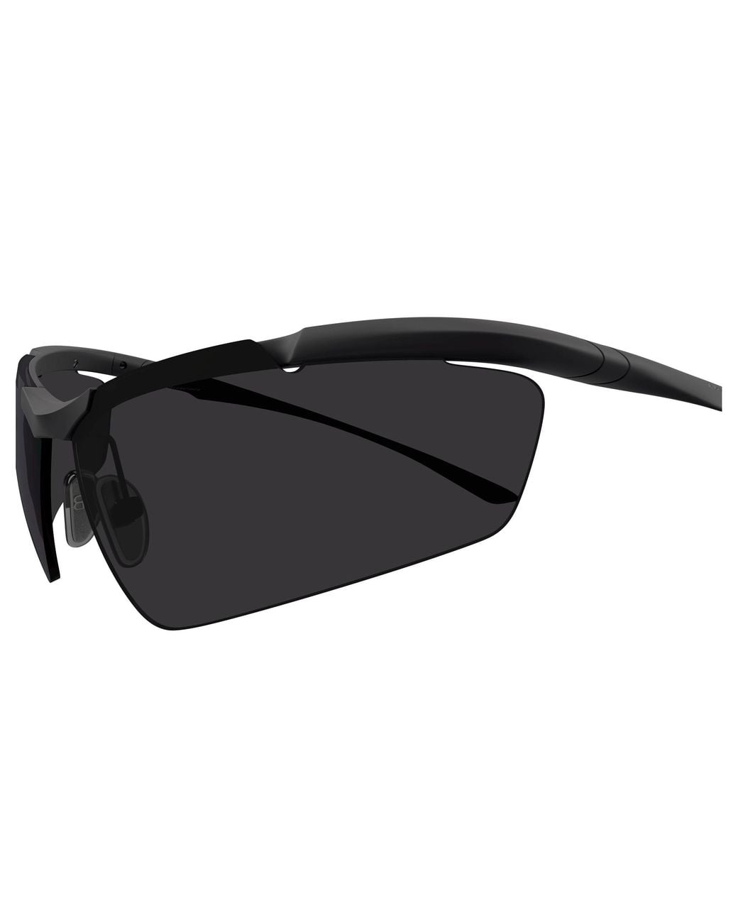 Balenciaga Black Bb0462S 001 Occhiali Da Sole Metallo Geometrica