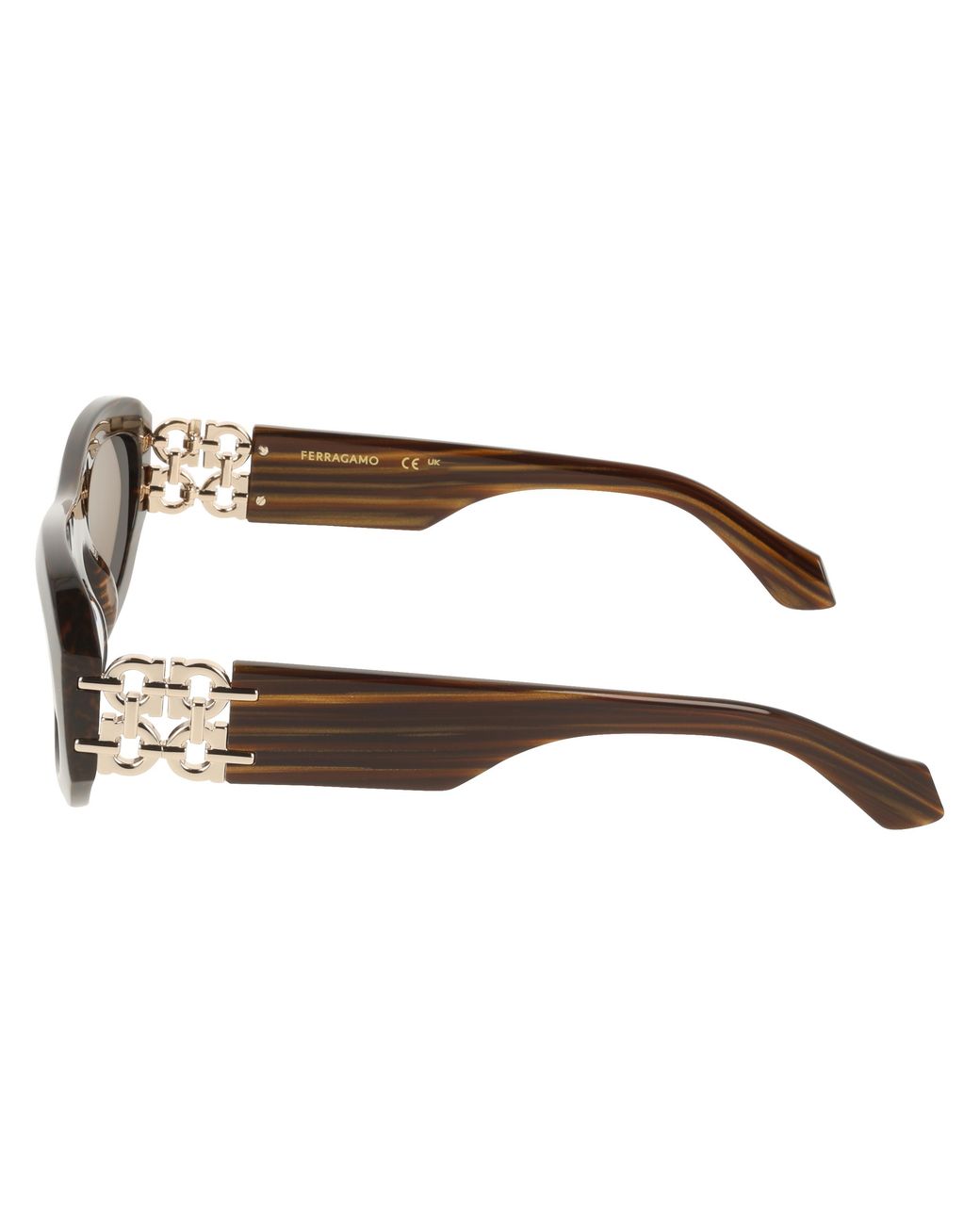 Ferragamo Black Sf2082Se 223 Sunglasses Acetate Round Normal