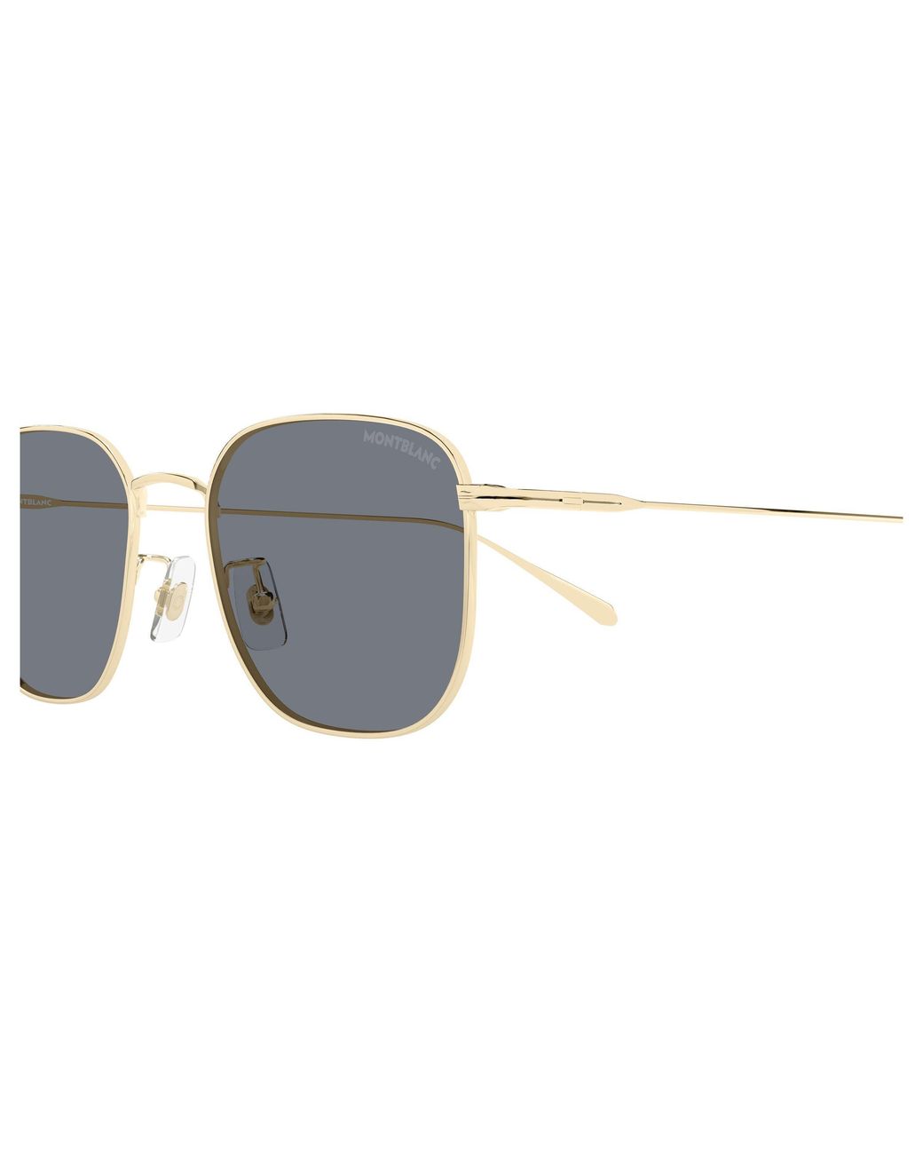 Montblanc Black Mb0477Sa 001 Sunglasses Metal Squared for men
