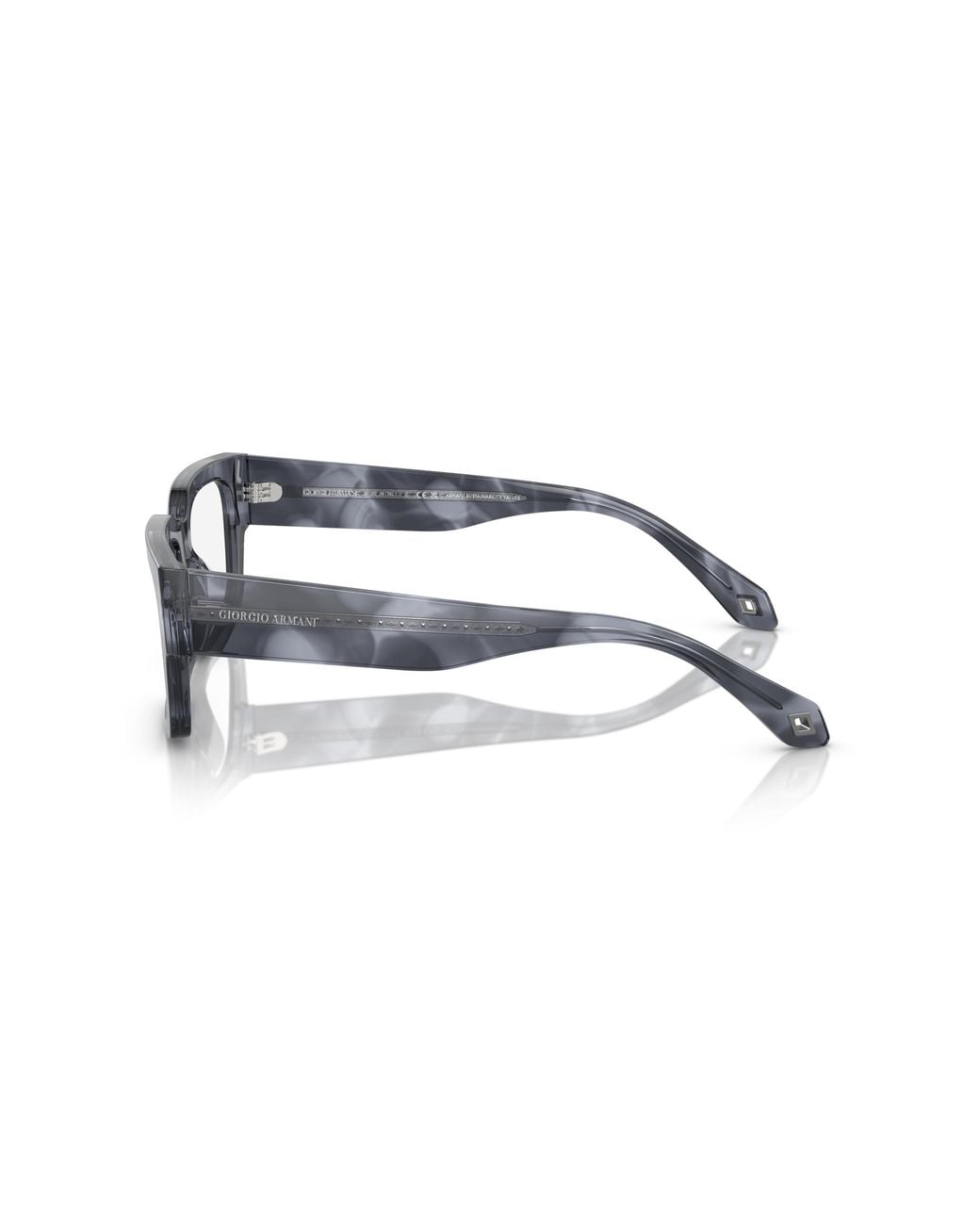 Giorgio Armani Black Ar7243U 5986 Optical Frames Acetate Transparent Squared Normal for men