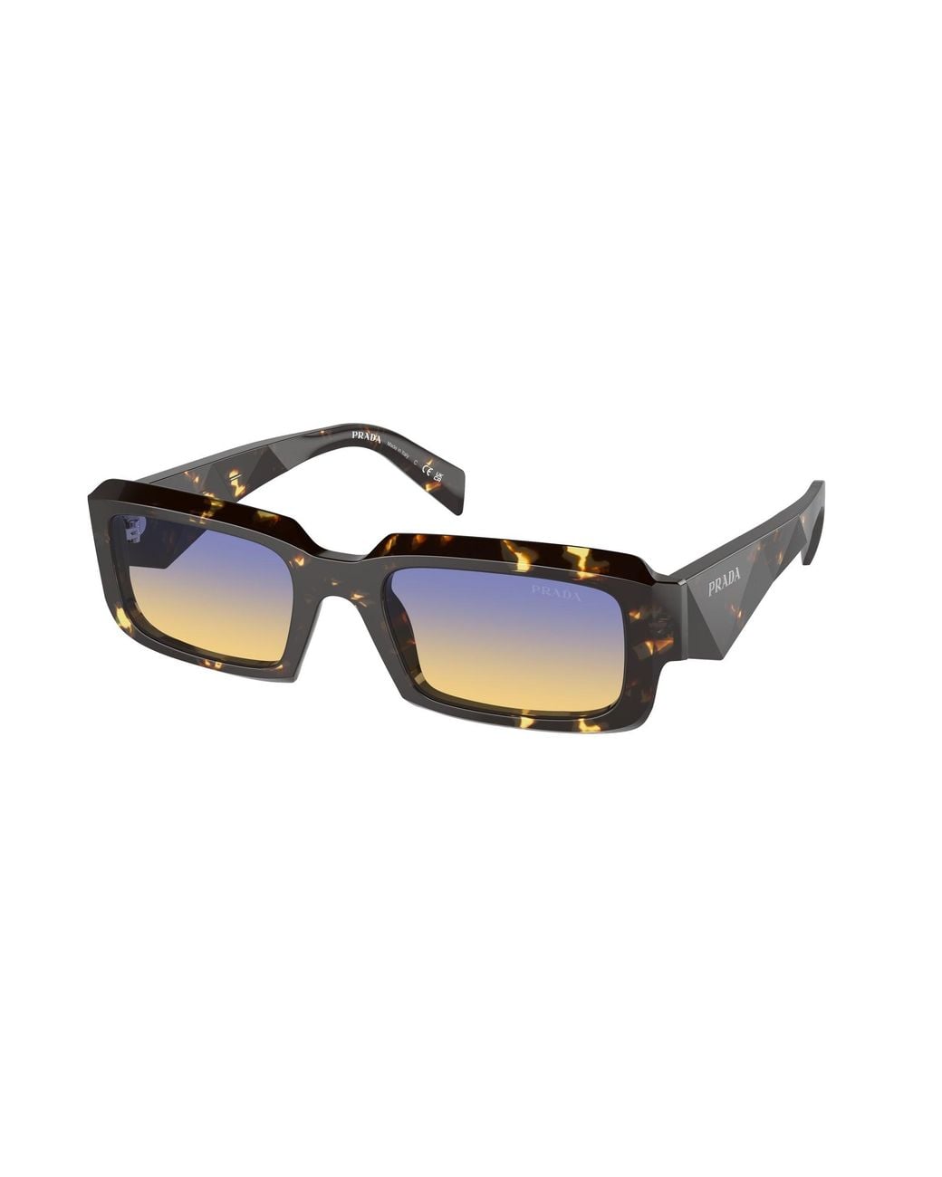 Prada Black Pr 27Zs 16O50E Sunglasses Acetate Geometric Normal Shaded for men