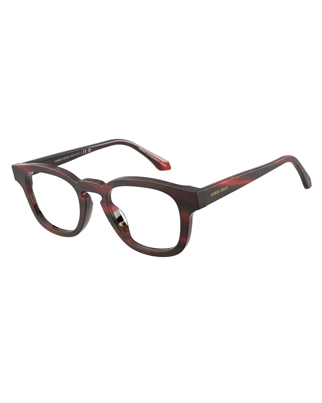 Giorgio Armani Black Ar7291U 6392 Optical Frames Acetate Transparent Pillow Normal