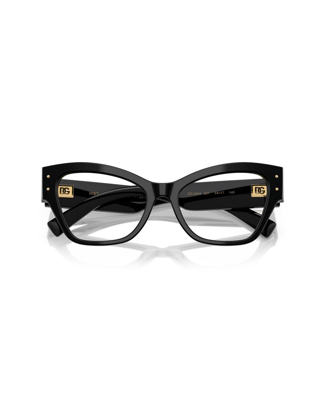 Dolce & Gabbana Black Dg3404 501 Optical Frames Acetate Transparent Butterfly Normal