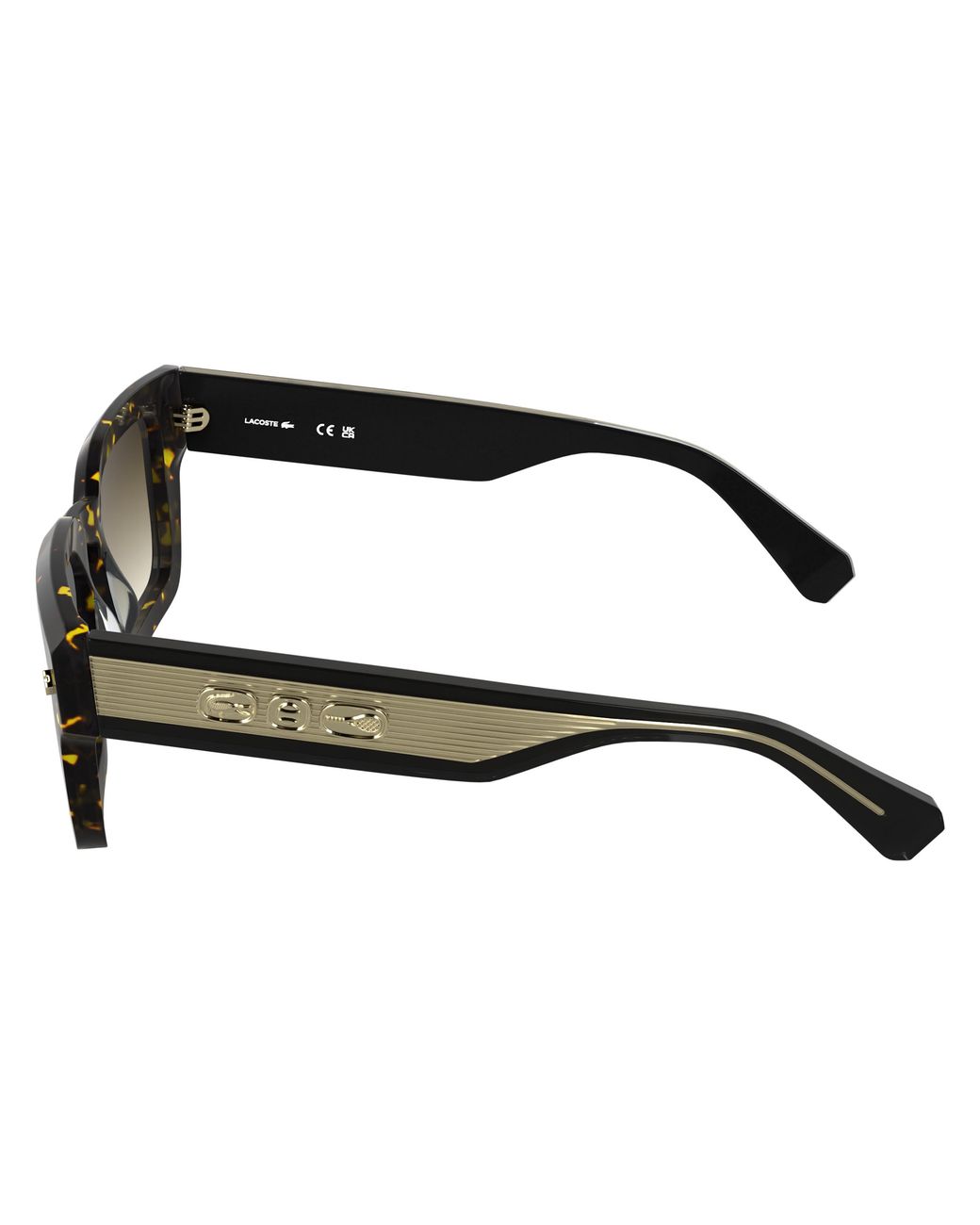 Lacoste Black L6071S 230 Sunglasses Acetate Squared Normal Shaded