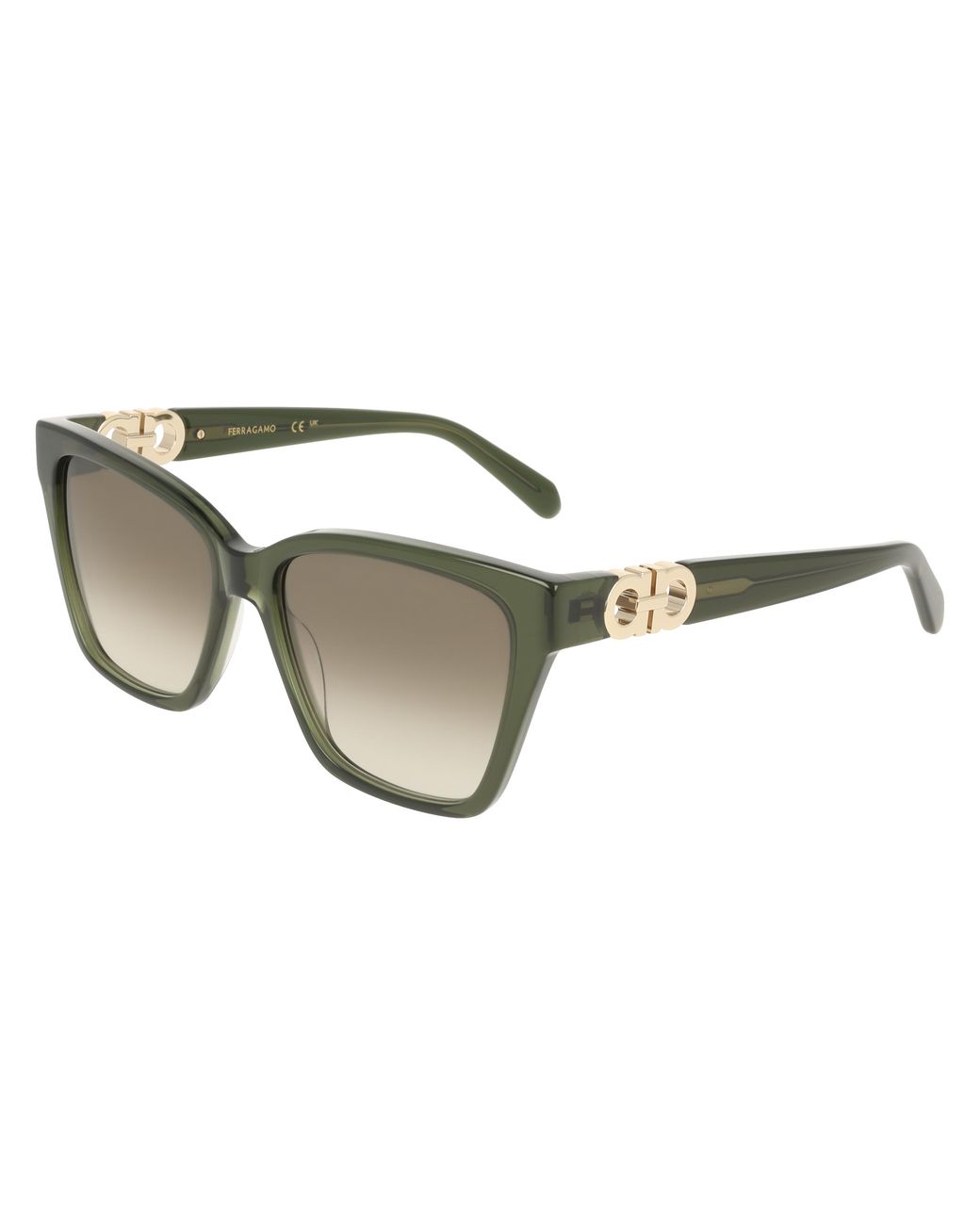 Ferragamo Black Sf2110S 320 Sunglasses Acetate Squared Normal