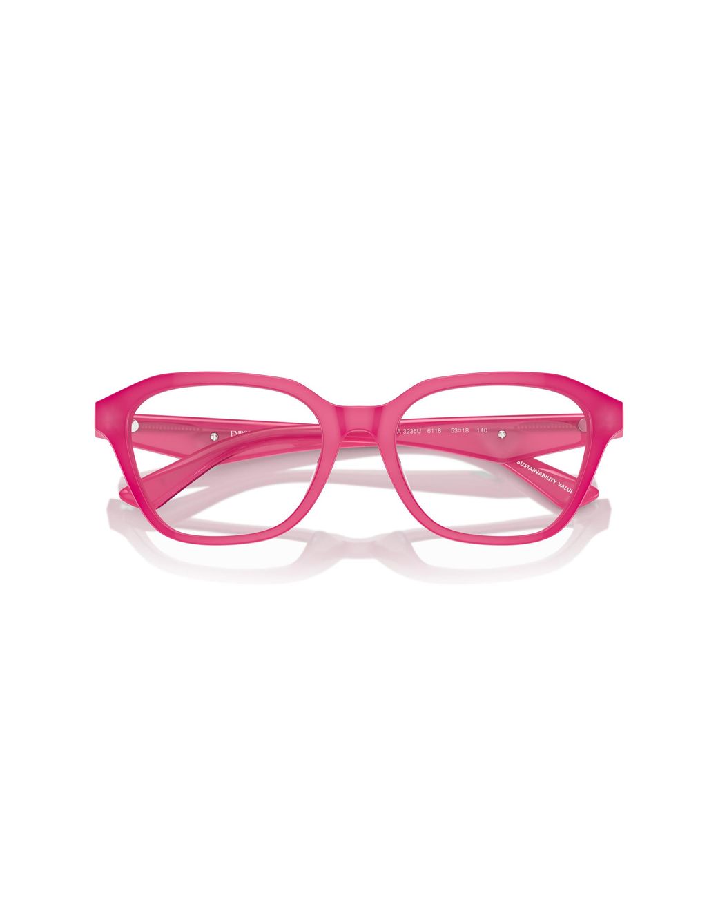 Emporio Armani Black Ea3235U 6118 Optical Frames Acetate Transparent Geometric Normal