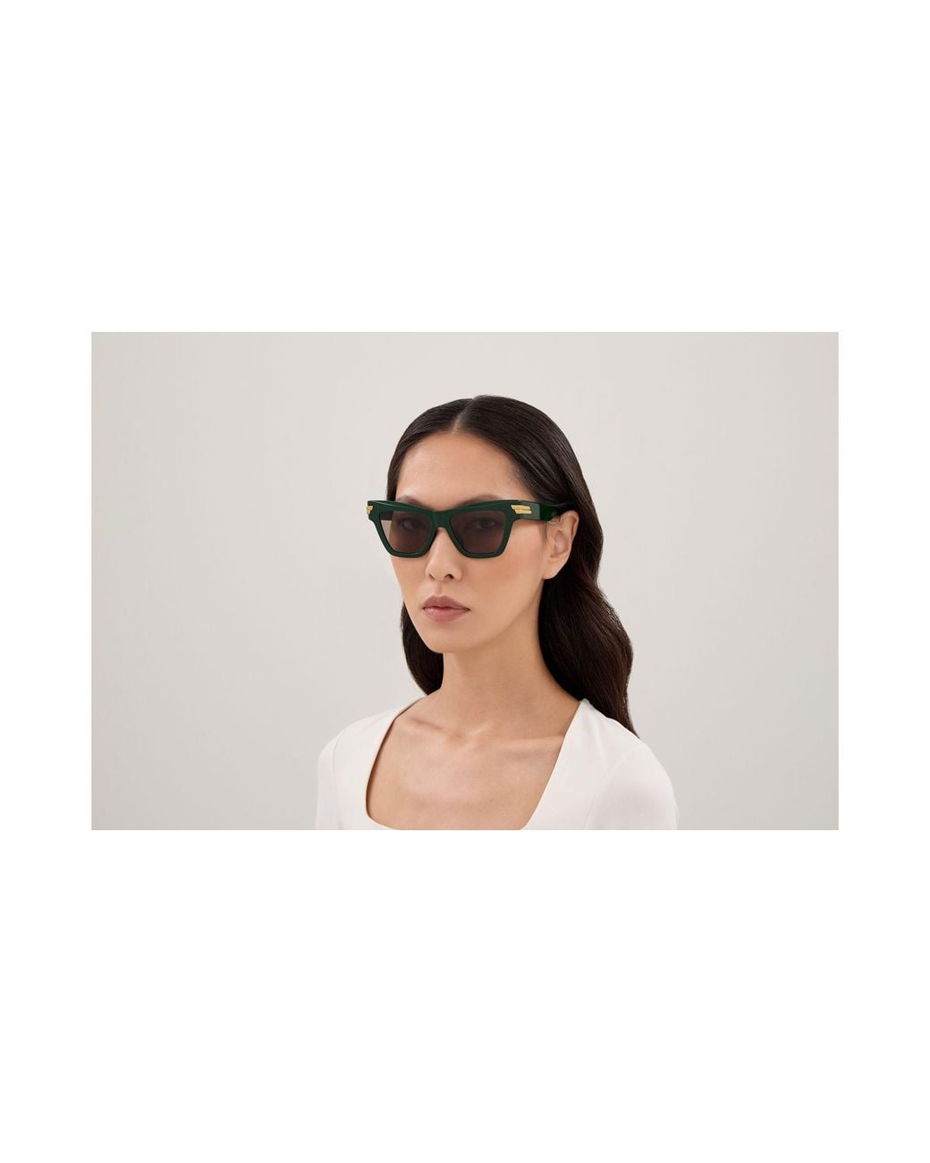 Bottega Veneta Green Bv1489S 005 Sunglasses Acetate Cat Eye