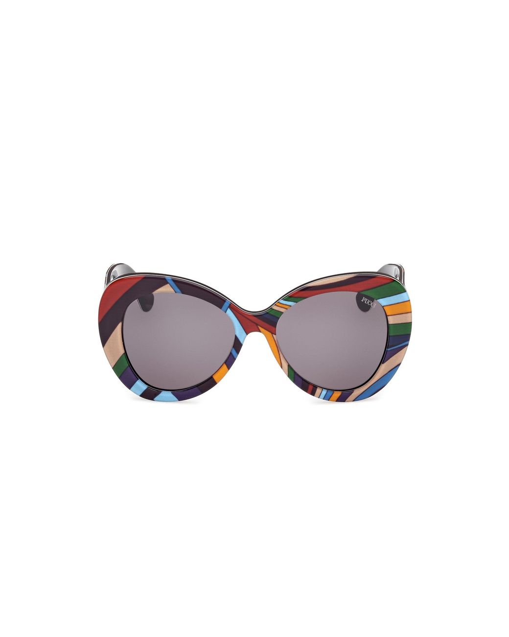 Emilio Pucci Black Ep0232 99A Sunglasses Acetate Smoke Round Normal