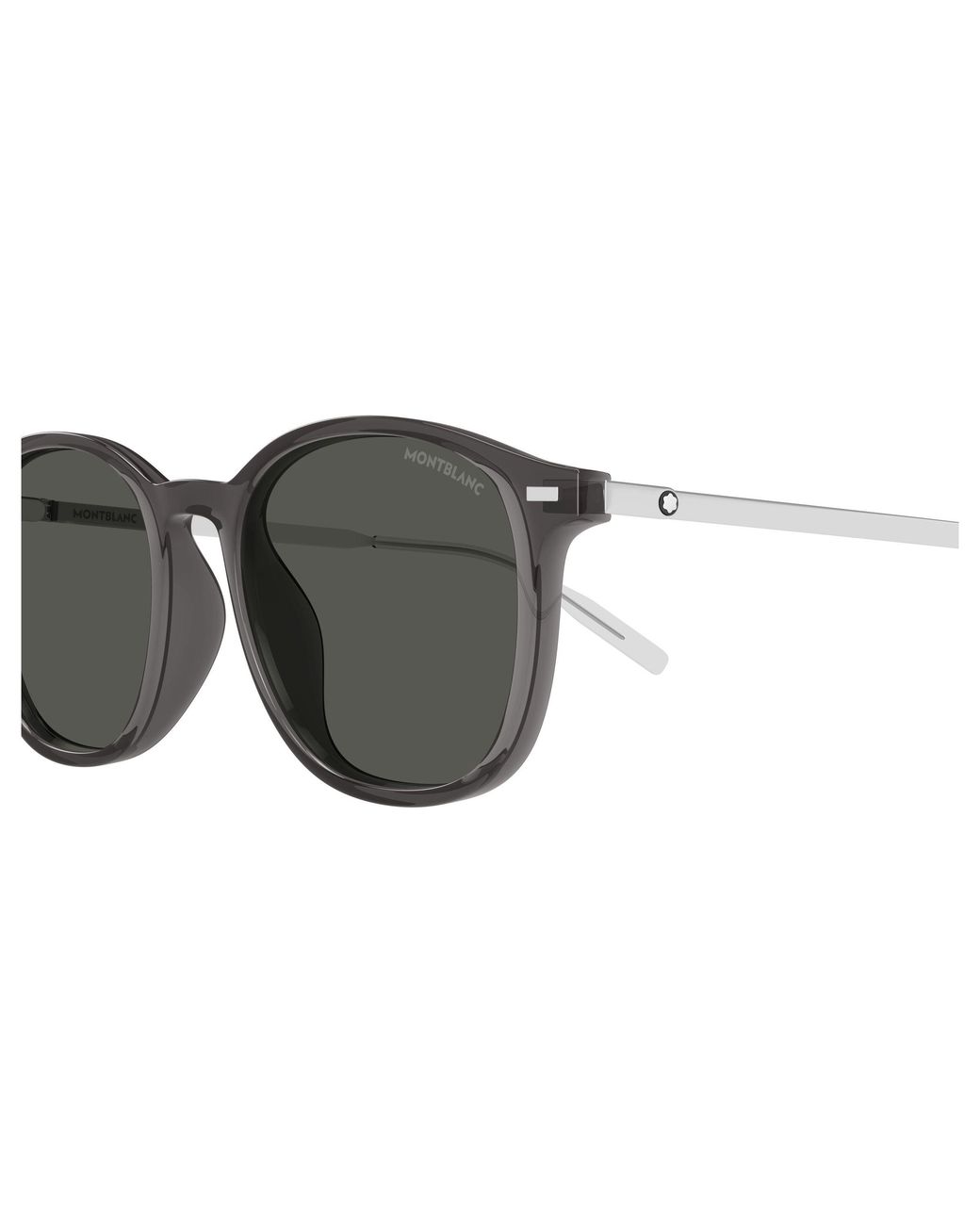 Montblanc Black Mb0454Sa 004 Sunglasses Injected Round for men