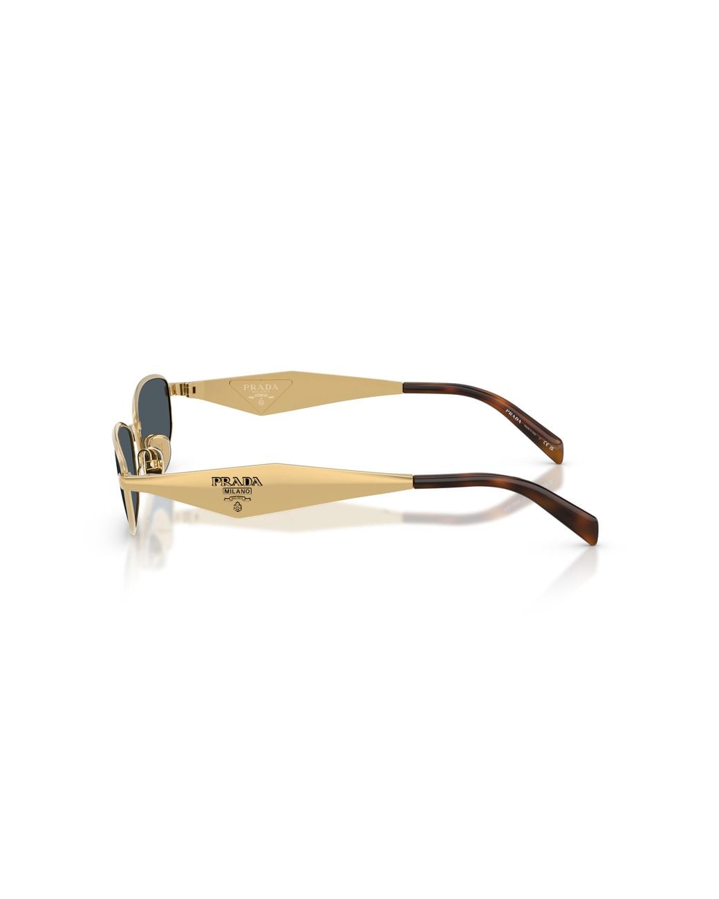 Prada Black Pr D51S 5Ak70B Sunglasses Metal Round Normal