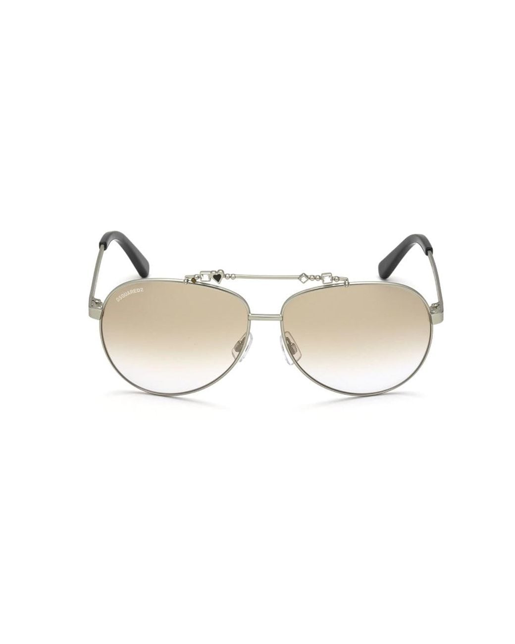 DSquared² Black Dq0356 59F Outlet Sunglasses Metal Pilot Normal Shaded