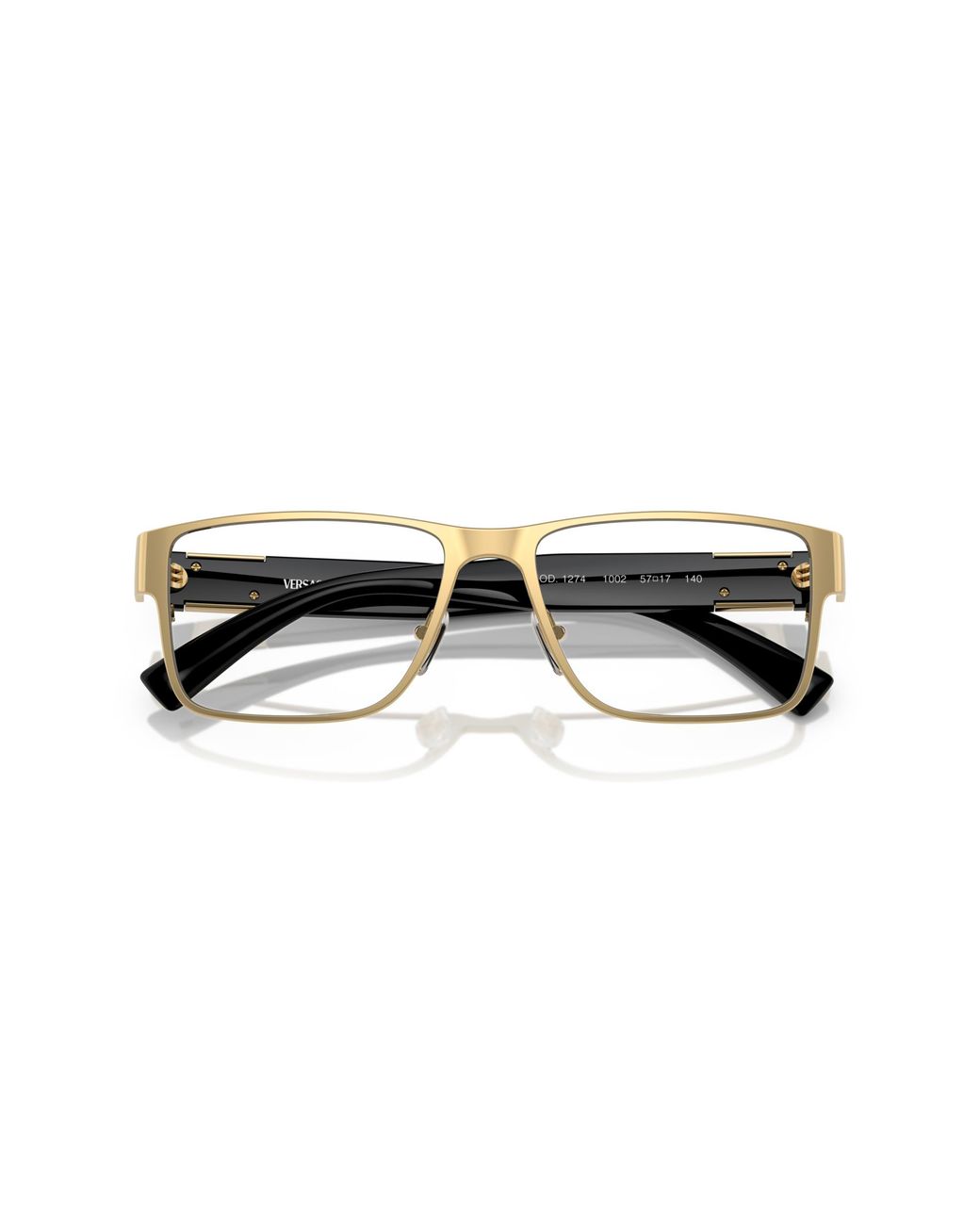 Versace Black Ve1274 1002 Optical Frames Metal Squared Normal for men