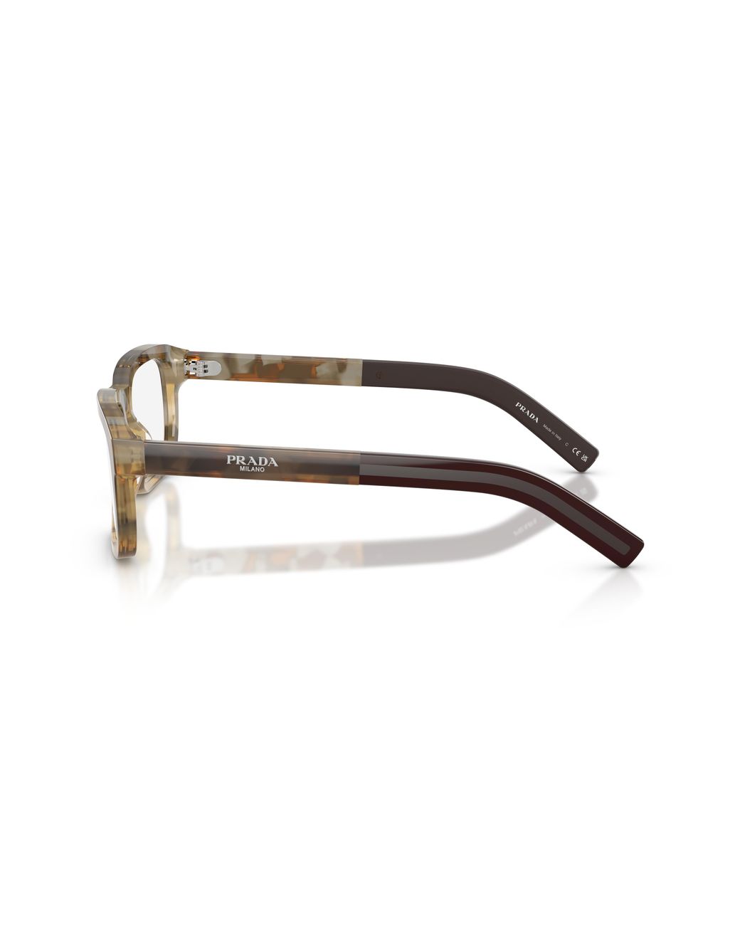 Prada Black Pr D12V 21P1O1 Optical Frames Acetate Transparent Squared Normal for men