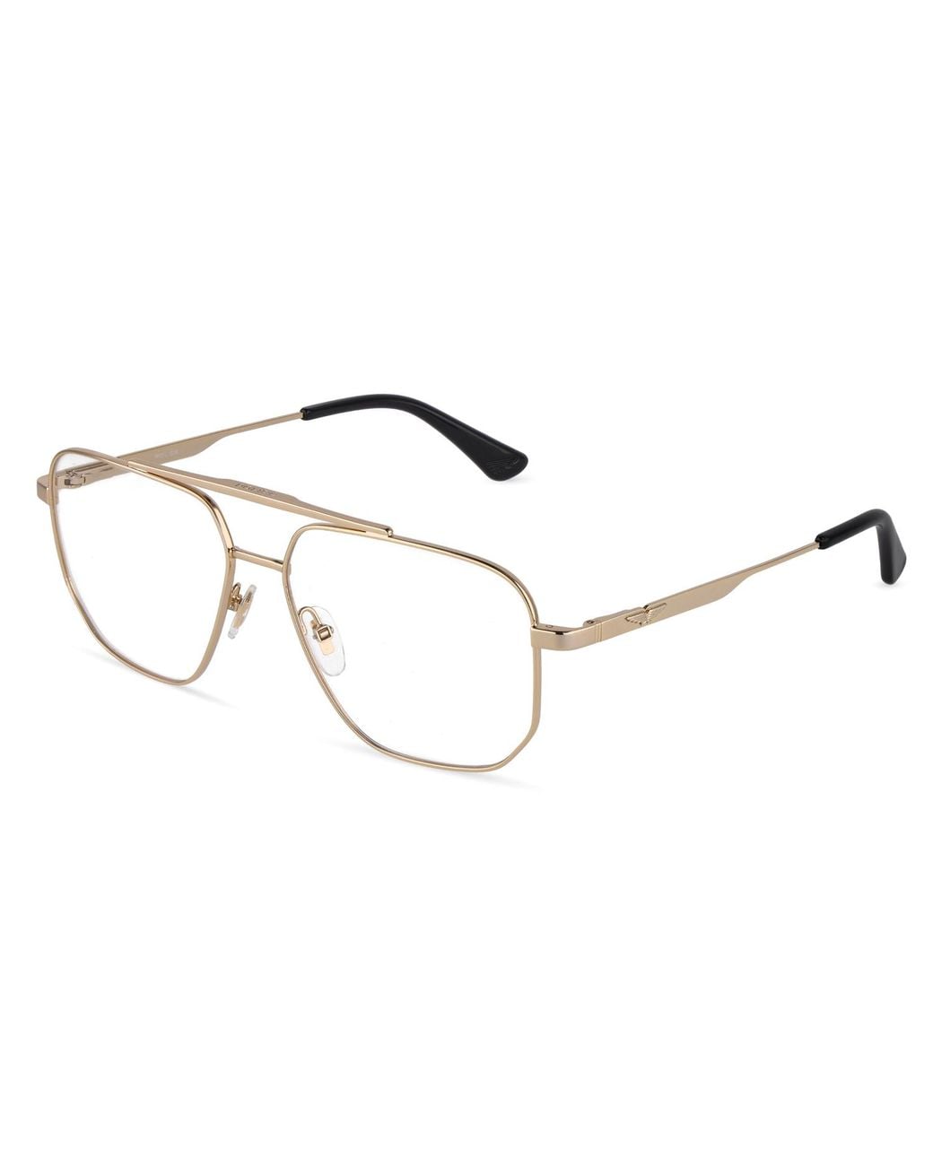 Police Black Vplu55 Origins Lite 39 300 Optical Frames Metal Geometric for men