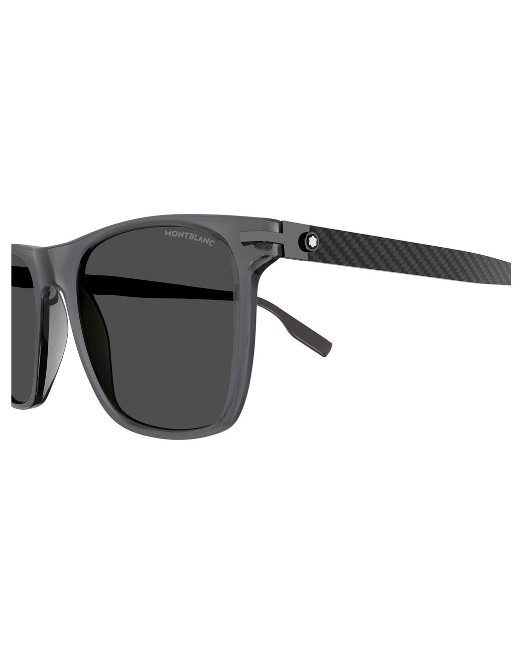 Montblanc Black Mb0248S 004 Sunglasses Acetate Squared Normal for men
