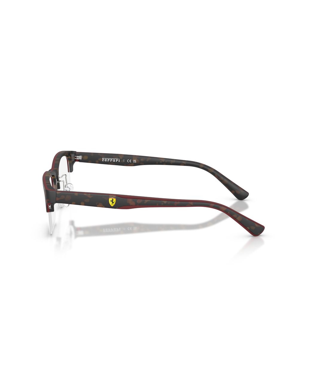 FERRARI SCUDERIA Black Fz8028 763 Optical Frames Acetate Transparent Pillow Normal