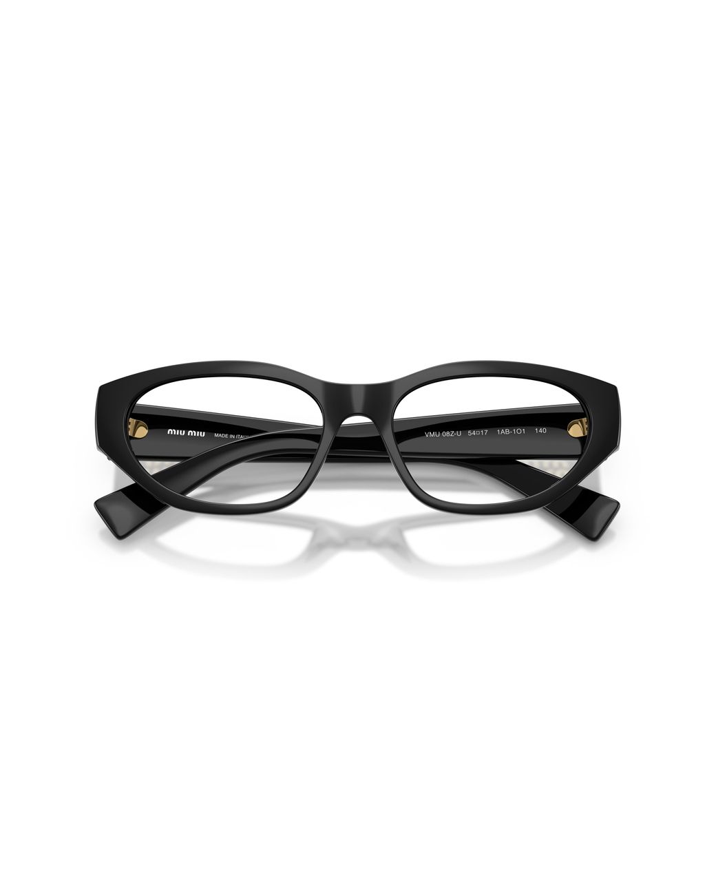 Miu Miu Black Mu 08Zvu 1Ab1O1 Optical Frames Injected Transparent Geometric Normal