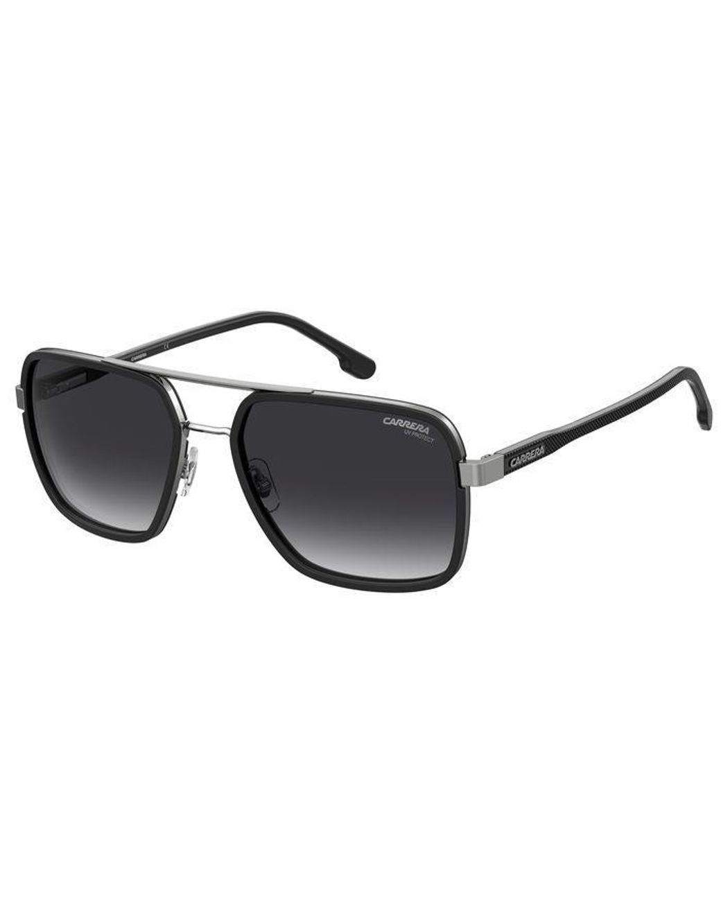 Carrera Black 256/S 85K/9O Sunglasses Metal Squared Shaded for men