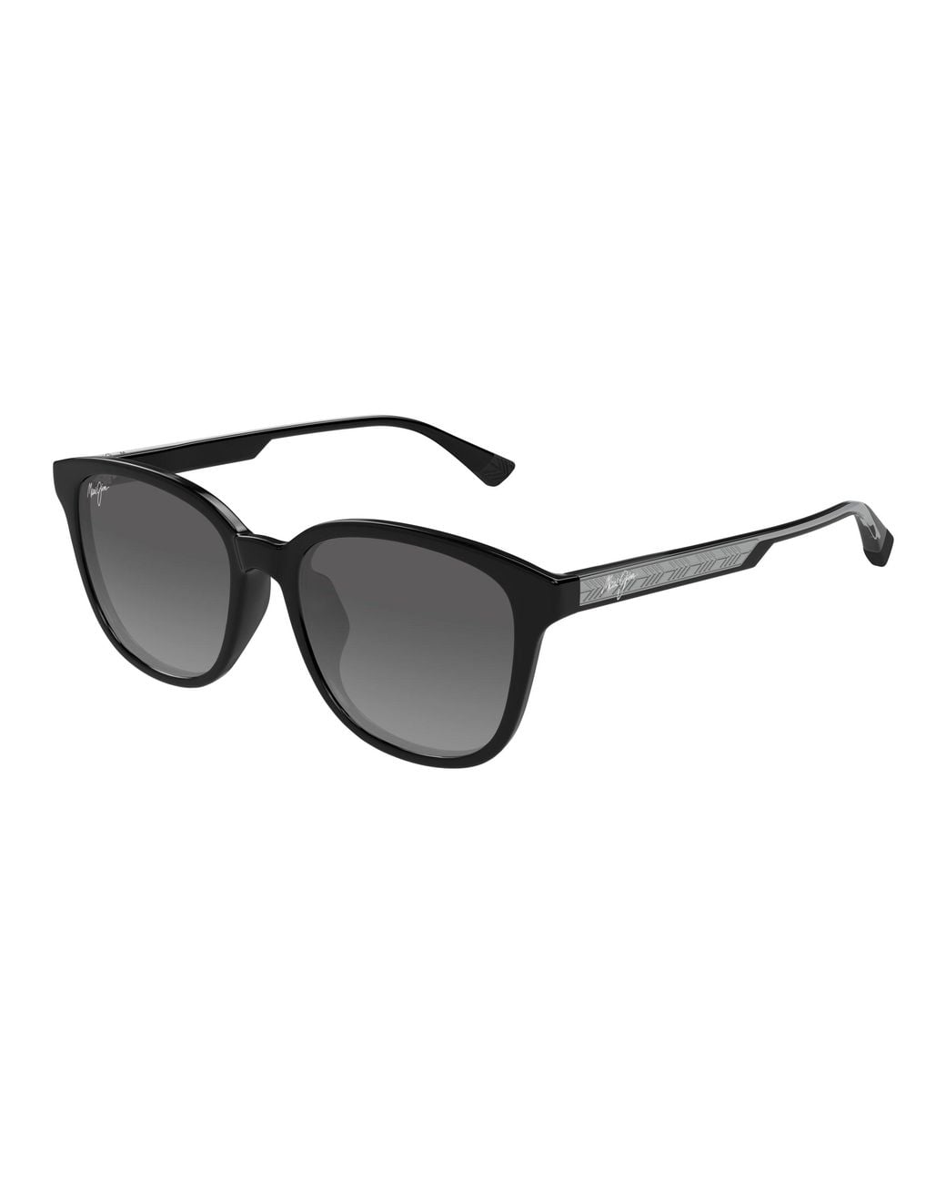 Maui Jim Black Mj0647Sa 001 Occhiali Da Sole Bio-Iniettato Grigio Rotonda
