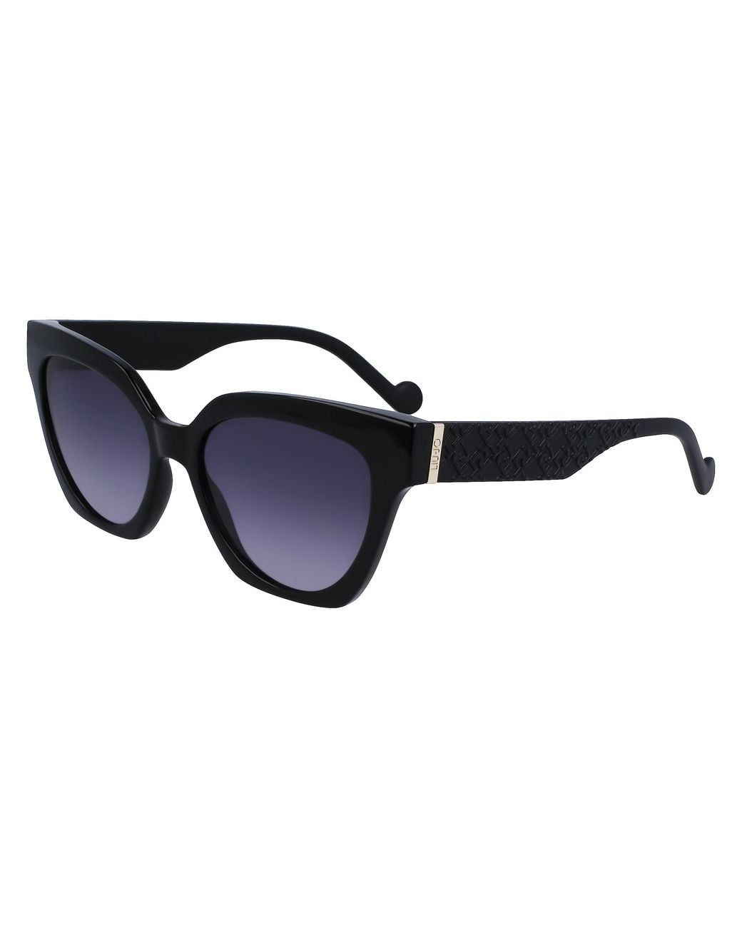 Liu Jo Black Lj778S 001 Sunglasses Bio-Inject Geometric Normal Shaded