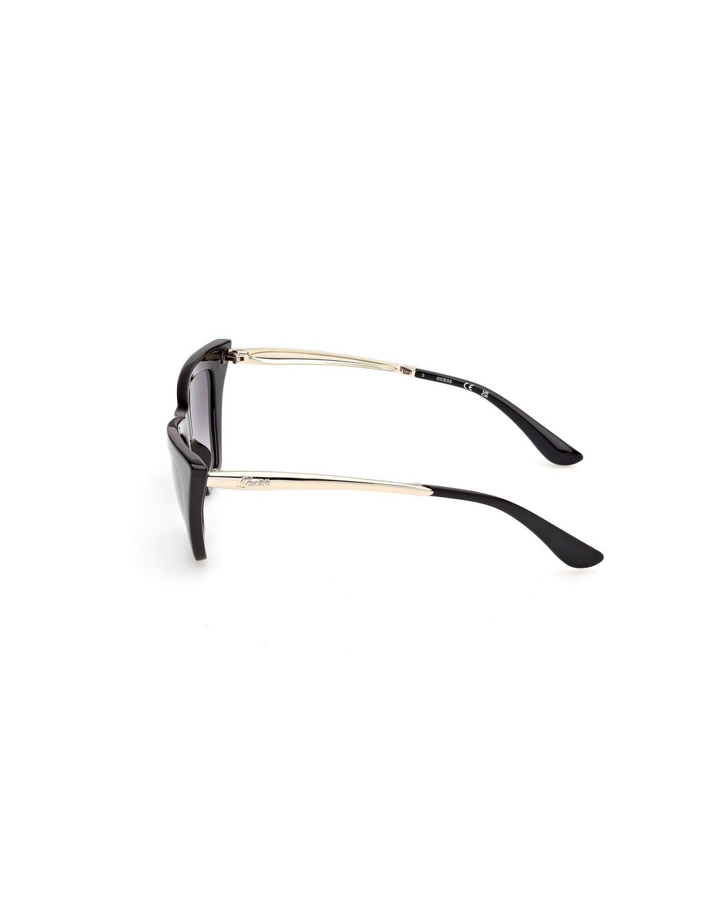 Guess Black Gu00310 01B Sunglasses Injected Smoke Cat Eye Normal