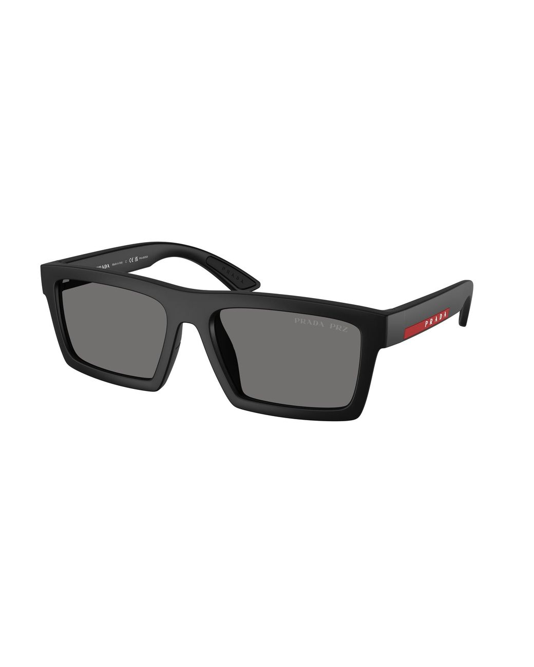 Prada Linea Rossa Black Ps A07S 1Bo02G Sunglasses Injected Squared Polarized for men