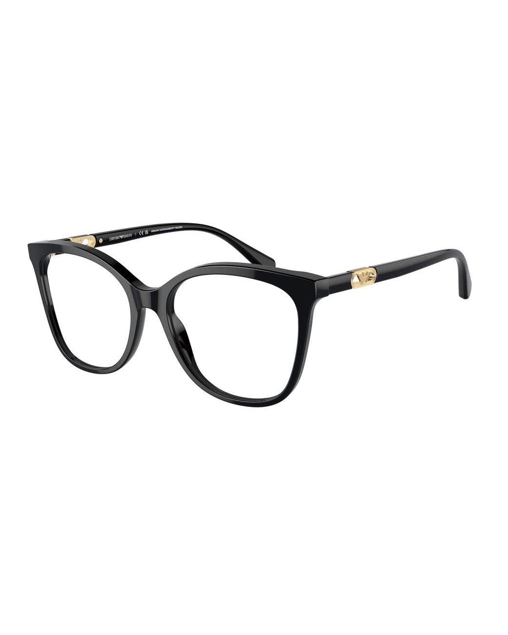 Emporio Armani Black Ea3231 5378 Optical Frames Acetate Transparent Squared Normal