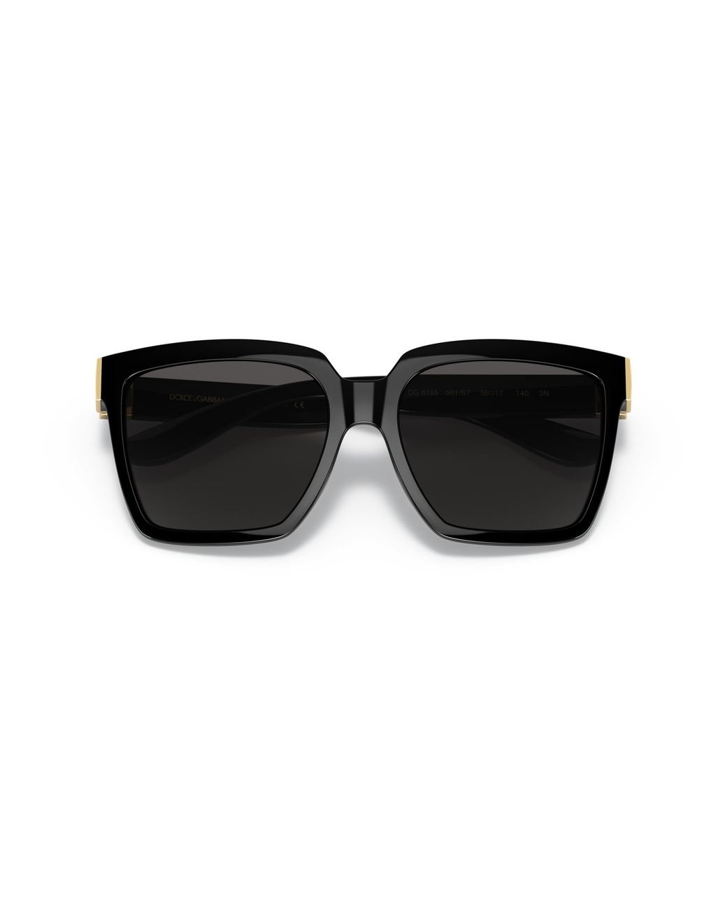 Dolce & Gabbana Black Dg6165 501/87 Sunglasses Nylon Squared Normal