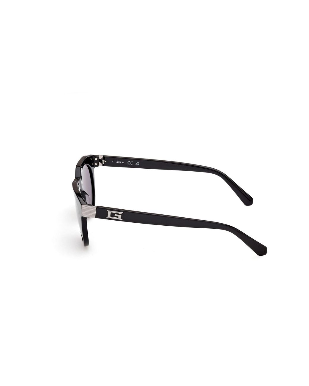 Guess Black Gu00214 01A Sunglasses Acetate Smoke Round Normal for men