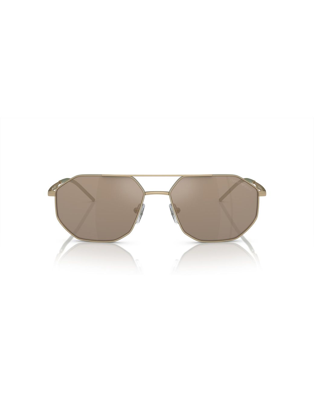 Emporio Armani Black Ea2147 30025A Sunglasses Metal Geometric Mirrored Mirror for men