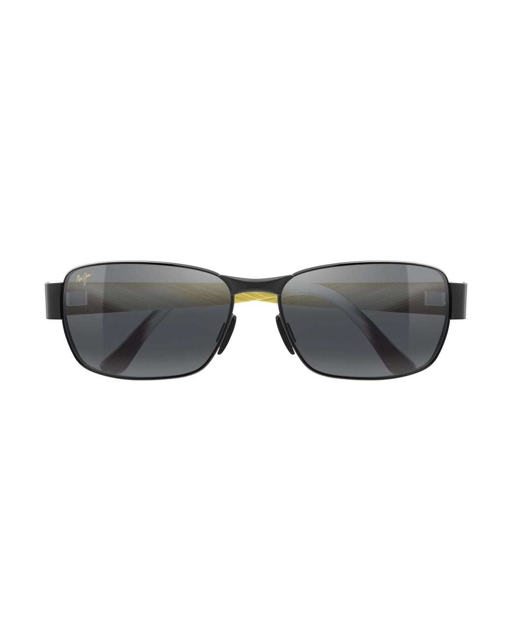 Maui Jim Black Mj0249S 001 Occhiali Da Sole Metallo Grigio Squadrata