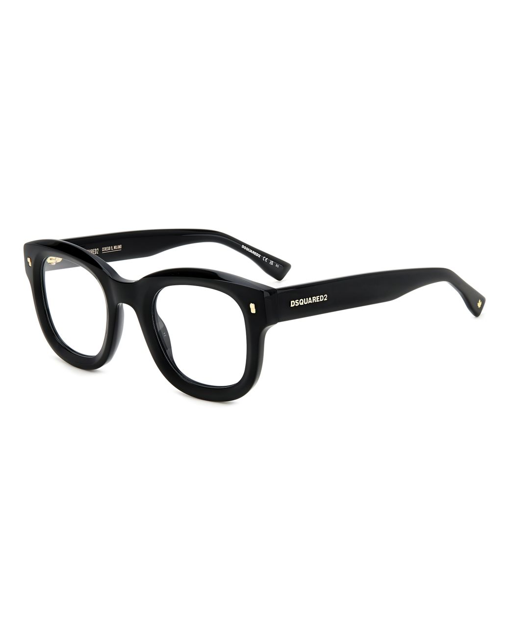 DSquared² Black D2 0091 2M2 Optical Frames Plastic Squared for men