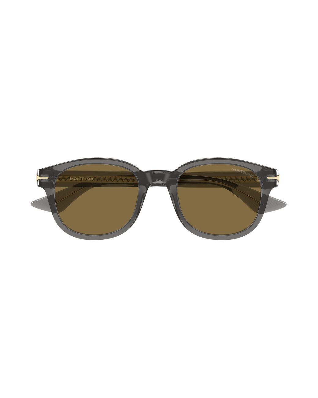 Montblanc Black Mb0435S 003 Sunglasses Acetate Round for men