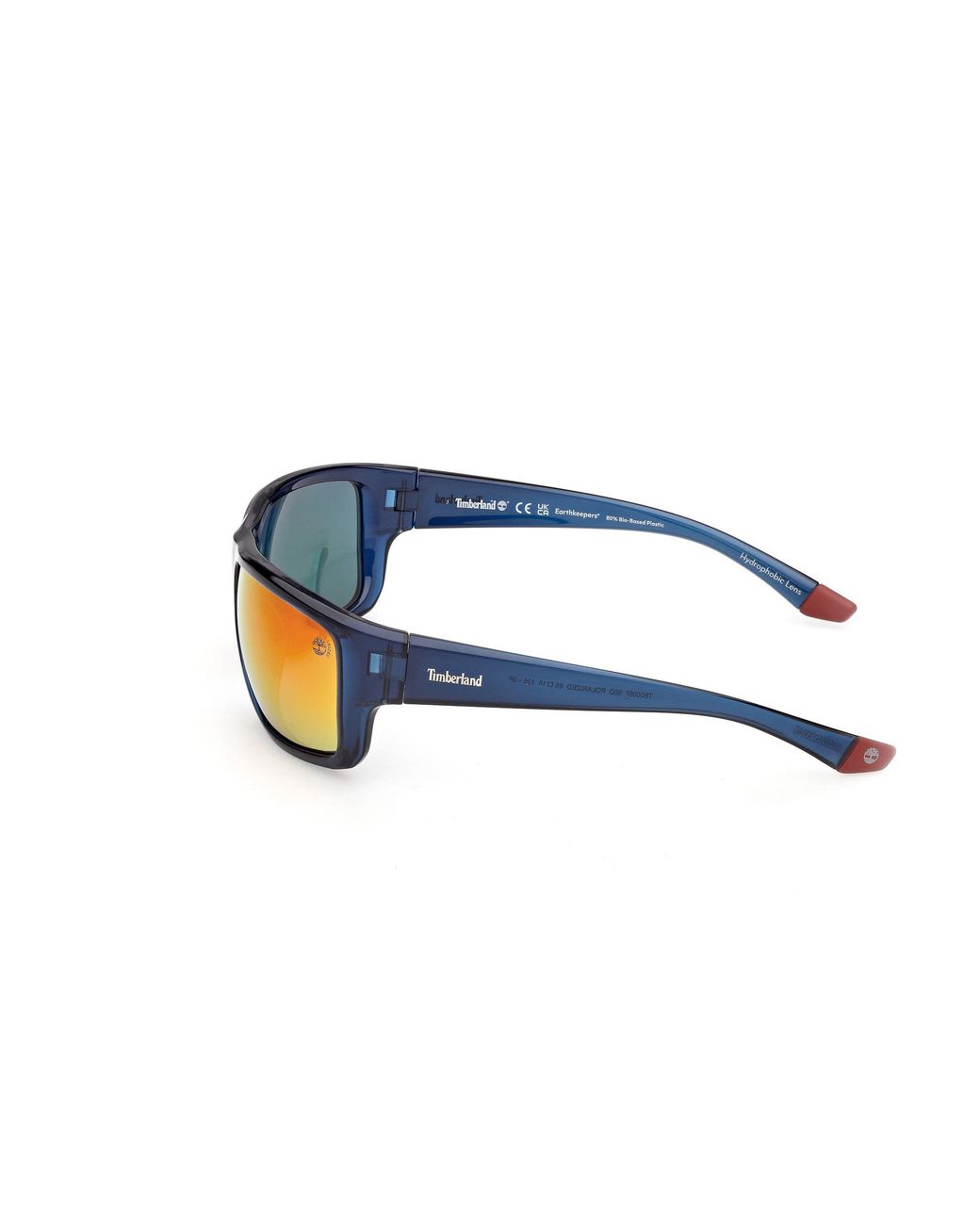 Timberland Black Tb00067 90D Sunglasses Injected Smoke Squared Polarized for men