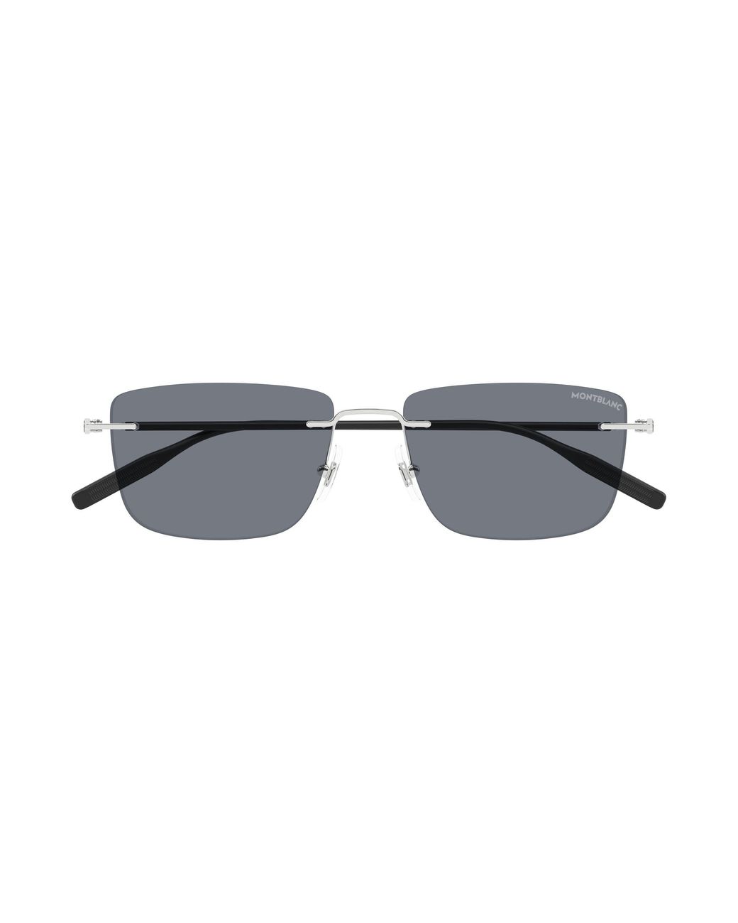 Montblanc Black Mb0429S 002 Sunglasses Metal Squared for men