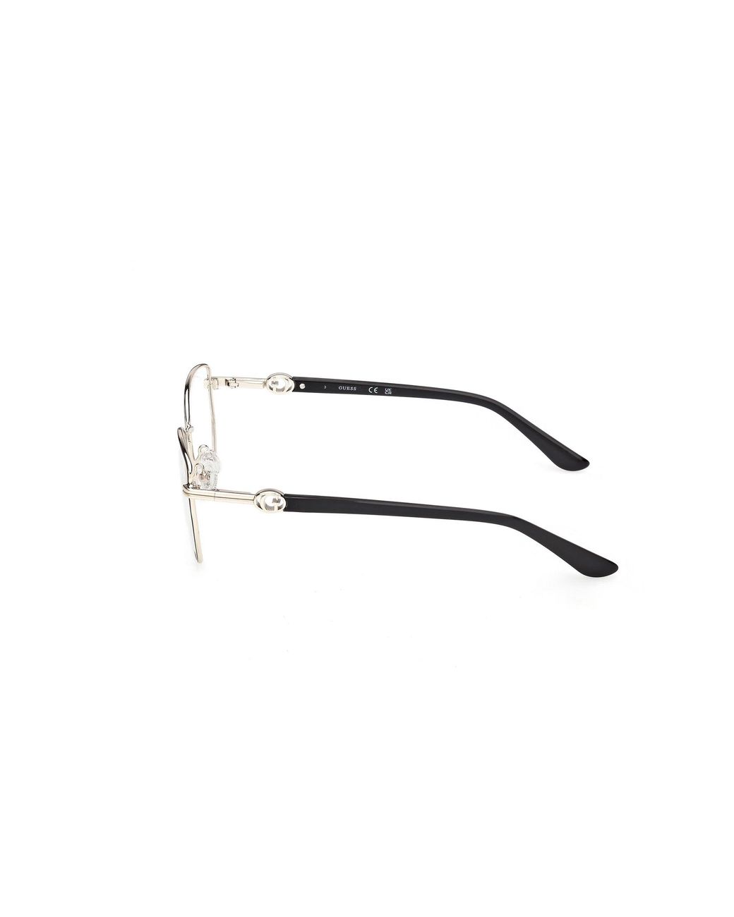 Guess Black Gu50312 001 Optical Frames Metal Geometric Normal