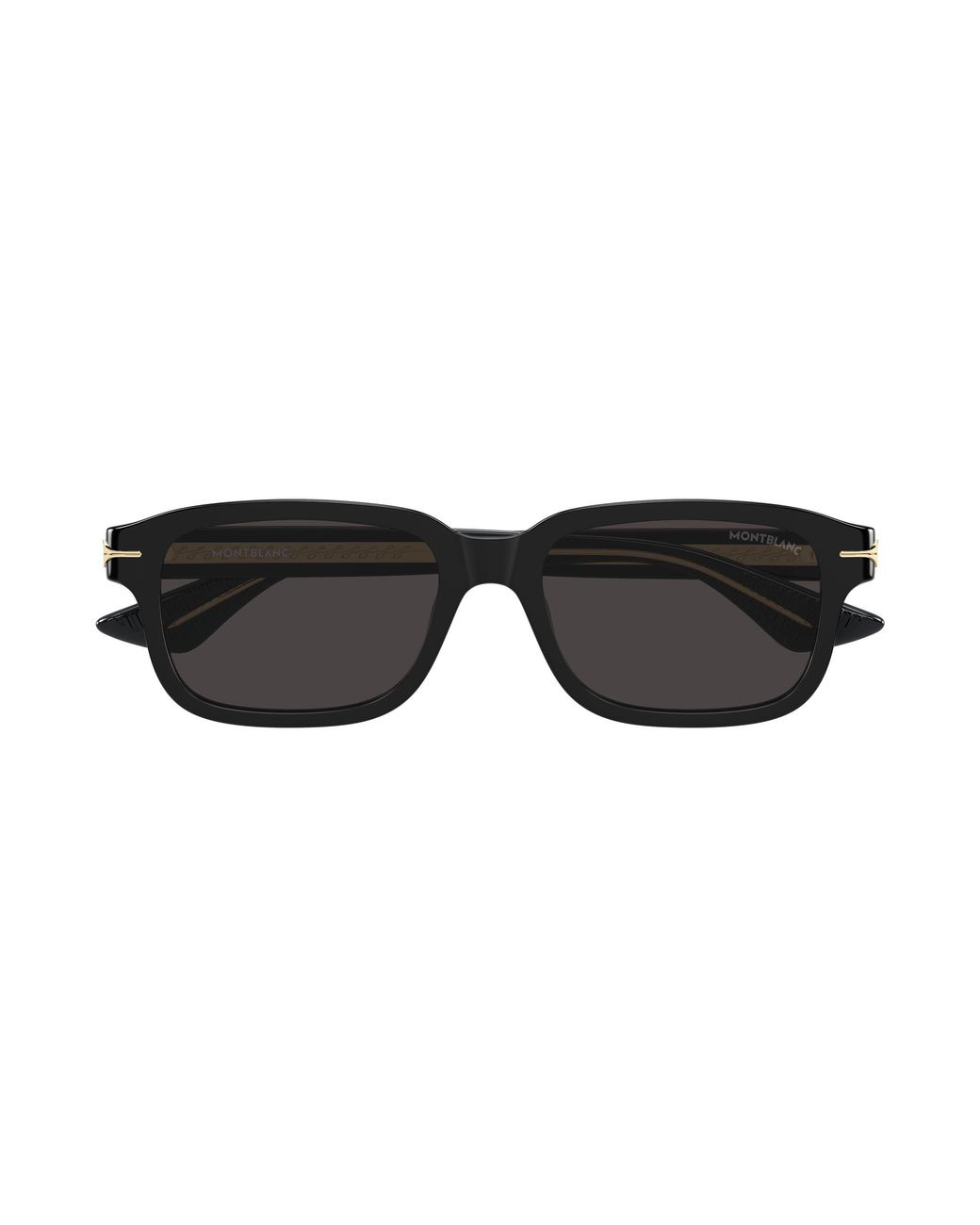 Montblanc Black Mb0436S 001 Sunglasses Acetate Squared for men